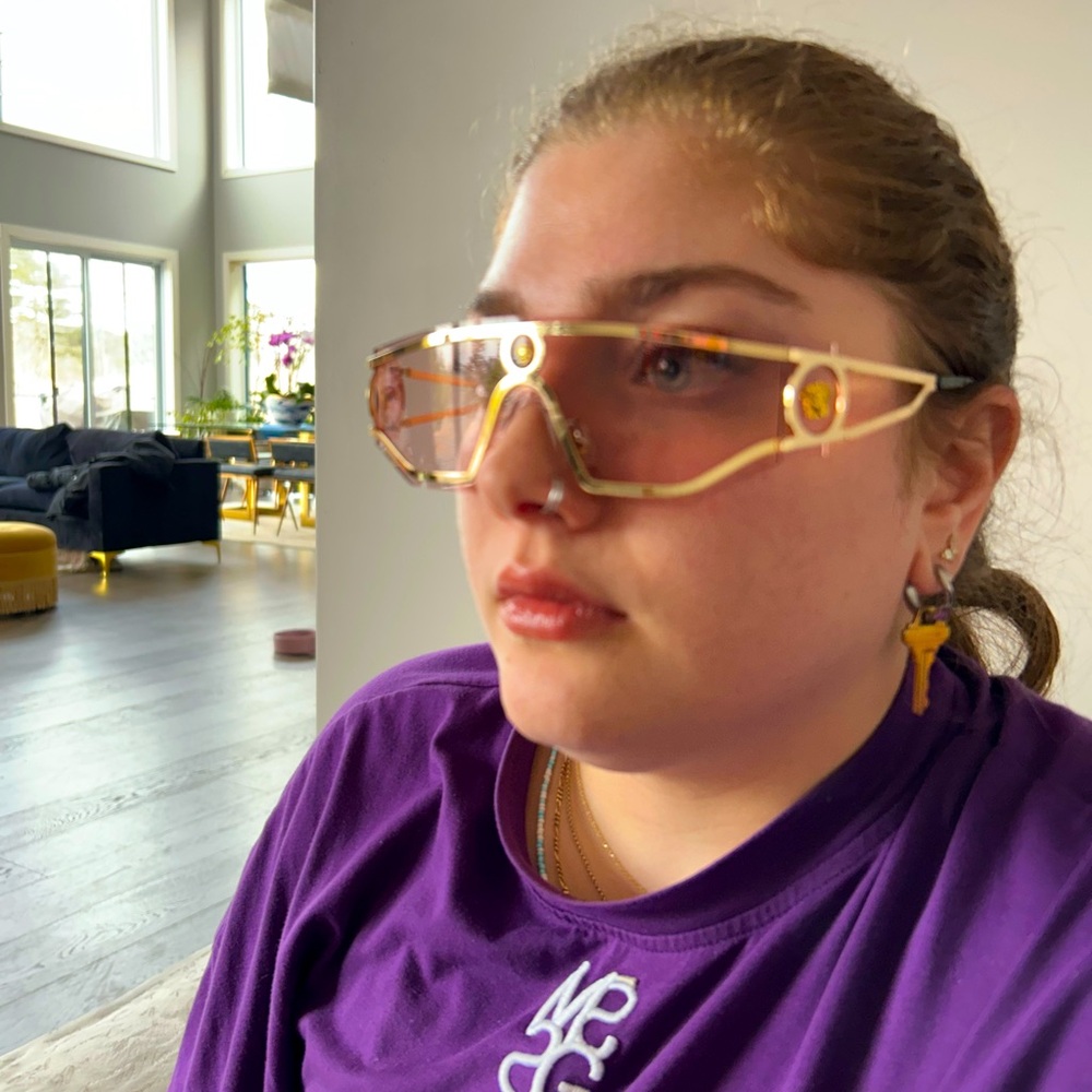 Gold and Pink Sunglasses